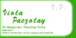 viola paczolay business card